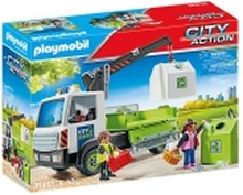 Playmobil City Action Altglas-LKW mit Container, 4 år, Flerfarget