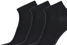 Proactive footies str. 37-41 - Bambus sneakers footie, høj kvalitet sorte,pakke med 3 par