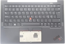 Sunrex - Erstatningstastatur for bærbar PC - med Trackpoint - bakbelysning - QWERTY - Nordisk - svart - FRU - med toppdeksel - for ThinkPad X1 Carbon Gen 11 21HM, 21HN