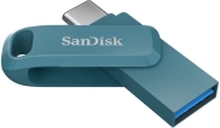 SanDisk Ultra Dual Drive Go - USB-flashstasjon - 256 GB - USB 3.2 Gen 1 / USB-C - navagio-brønn