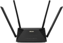 ASUS RT-AX53U, Wi-Fi 6 (802.11ax), Dobbelbånd (2.4 GHz / 5 GHz), Ethernet/bredbåndsforbindelse, 3G, Sort, Frittstående router