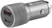 Sandberg - Bilstrømadapter - 48 watt - 3 A - Quick Charge 3.0 - 2 utgangskontakter (USB, 24 pin USB-C)