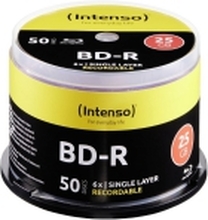 Intenso Blu-Ray Rohling BD-R 25 GB 6x Speed 50er CakeBox - 25 GB - 6x - Spindel (5001115)