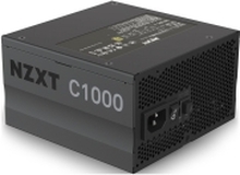 NZXT C-Series C1000 - Strømforsyning (intern) - ATX12V 2.52/ EPS12V 2.92 - 80 PLUS Gold - AC 100-240 V - 1000 watt - aktiv PFC - Europa - matt svart
