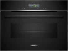 Siemens iQ700 CM724G1B1 - Kombinasjonsovn - innebygd - Wi-Fi - fordypning - bredde: 56 cm - dybde: 55 cm - høyde: 45 cm - med selvrens - svart