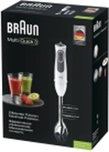 Braun Multiquick 3 Vario MQ 3100 WH Smoothie+ - Håndmikser - 750 W - hvit/grå