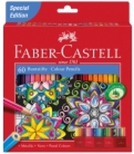 Faber-Castell CASTLE Special Edition - Fargeblyant - assorterte skinnende farger (en pakke 60)