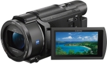 Sony Handycam FDR-AX53 - Videoopptaker - 4K / 30 fps - 16.6 MP - 20optisk x-zoom - Carl Zeiss - flashkort - Wireless LAN, NFC - svart