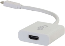 C2G USB 3.1 USB C to HDMI Audio/Video Adapter - USB Type C to HDMI White - Ekstern videoadapter - USB 3.1 - HDMI - hvit