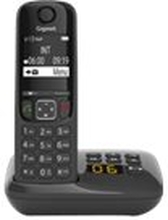 Gigaset A690A Trio - Trådløs telefon - svarersystem med anrops-ID - ECO DECT\GAP - svart + 2 ekstra håndsett