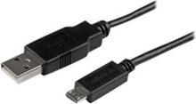 StarTech.com 1m Mobile Charge Sync USB to Slim Micro USB Cable M/M - USB-kabel - Micro-USB type B (hann) til USB (hann) - USB 2.0 - 1 m - svart