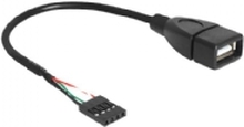 Delock - Intern-til-ekstern USB-kabel - USB (hunn) til 4-pins USB 2.0-header (hunn) - 20 cm