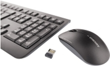 CHERRY DW 3000 - Tastatur- og mussett - trådløs - 2.4 GHz - Storbritannia - svart
