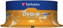Verbatim - 25 x DVD-R - 4.7 GB 16x - matt sølv - spindel