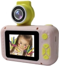 Denver KCA-1350 Rosa | Digitalkamera for barn | flip linse, 2 LCD-skjerm, 400mAh batteri