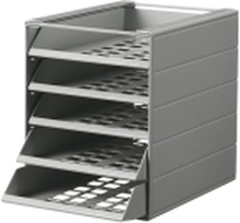 Brevbakkesystem Durable Idealbox Basic C4 grå med 5 rum