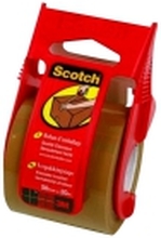 Scotch Original Packaging Tape Buff With Dispenser - Dispenser med pakketape - 50 mm x 20 m - brungul