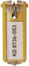 DURABLE - Nøkkelknippe - plastikk - gul - pakke av 6