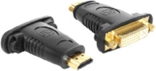 Delock Adapter HDMI male > DVI 24+5 pin female - Video adapter - DVI-I hunn til HDMI hann