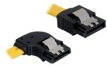 Delock Cable SATA - SATA-kabel - Serial ATA 150/300/600 - SATA (hunn) til SATA (hunn) - 30 cm - låst, venstrevinklet kontakt, rett kontakt - gul