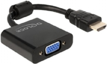 Delock - Video adapter - HD-15 (VGA) hunn til HDMI hann - 25.5 cm - svart