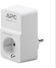 APC SurgeArrest Essential - Overspenningsavleder - AC 230 V - utgangskontakter: 1 - Tyskland - hvit