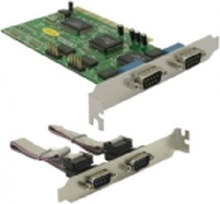 Delock PCI Card 4x Serial - Seriell adapter - PCI - RS-232 x 4