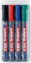 edding 363 board - Markør - for brett - svart, rød, blå, grønn - fargeblekk - 1-5 mm (en pakke 4)