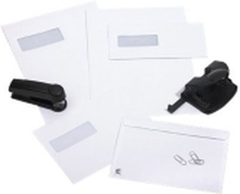 BONG Mailman - Konvolutt - International C4 (229 x 324 mm) - lommebok - åpen ende - selvklebende (Peel & Seal) - 1 vindu - fargekantforing - hvit - pakke av 500