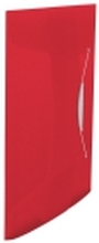 Esselte Vivida - 3-fliksmappe - for A4 - kapasitet: 150 ark - gjennomskinnelig, livlig rød