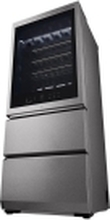 LG SIGNATURE LSR200W - Wine cooler/convertible refrigerator/freezer - bunnfryser - Wi-Fi - bredde: 70 cm - dybde: 73.5 cm - høyde: 179.3 cm - 335 liter - Klasse E - rustfritt stål / svart glass