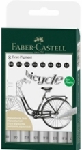 Faber-Castell Ecco Pigment Fineliner 8stk i et FABER CASTELL etui