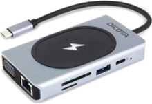 DICOTA - Dokkingstasjon - USB-C - VGA, HDMI