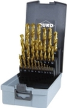 25-piece metal drill set RUKO TiN HSS