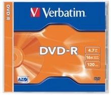 Verbatim - 5 x DVD-R - 4.7 GB 16x - matt sølv - CD-eske