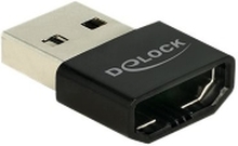 Delock - Video adapter - USB hann til HDMI hunn - svart