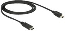 Delock - USB-kabel - 24 pin USB-C (hann) til mini-USB Type B (hann) - USB 3.1 - 1 m - svart