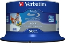 Verbatim DataLife - 50 x BD-R - 25 GB 6x - blekkstråleskrivbar overflate - spindel