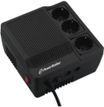 PowerWalker AVR 600 - Automatisk spenningsregulator - AC 220/230/240 V - 360 watt - 600 VA - utgangskontakter: 3 - svart