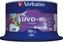 Verbatim - 50 x DVD+R - 4.7 GB 16x - skrivbar innerring, fotoskrivbar overflate - spindel
