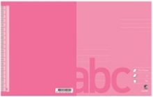 Skrivehæfte Bantex, 17 x 21 cm, 1/2 blank, 1/2 linjeret (14,5 mm), pink, 20 stk.