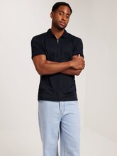 Selected Homme Slhfave Zip Ss Polo Noos Kortermet poloskjorte Sky Captain