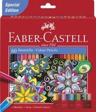 Färgpenna 60 färger bas pastell, neon & metallic