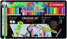 Stabilo Creative Set Arty Pen 68 brush / Aquacolor/ Point 88 -36 färger