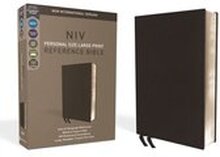 NIV, Personal Size Reference Bible, Large Print, Premium Leather, Black, Red Letter Edition, Comfort Print