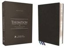 Niv, Thompson Chain-Reference Bible, Premium Goatskin Leather, Black, Premier Collection, Black Letter, Art Gilded Edges, Comfort Print