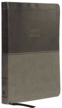 KJV Holy Bible: Value Large Print Thinline, Gray Leathersoft, Red Letter, Comfort Print: King James Version