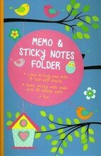 Memo & Sticky Notes Folder: Cute Birds: Small Folder Containing 7 Sticky Notepads, a Tear-Off Lined Writing Pad, and Gel Pen.