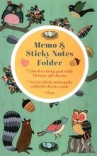 Memo & Sticky Notes Folder: Woodland Creatures: Small Folder Containing 7 Sticky Notepads, a Tear-Off Lined Writing Pad, and Gel Pen.