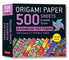Origami Paper 500 Sheets Rainbow Patterns 6 Inch (15 Cm)